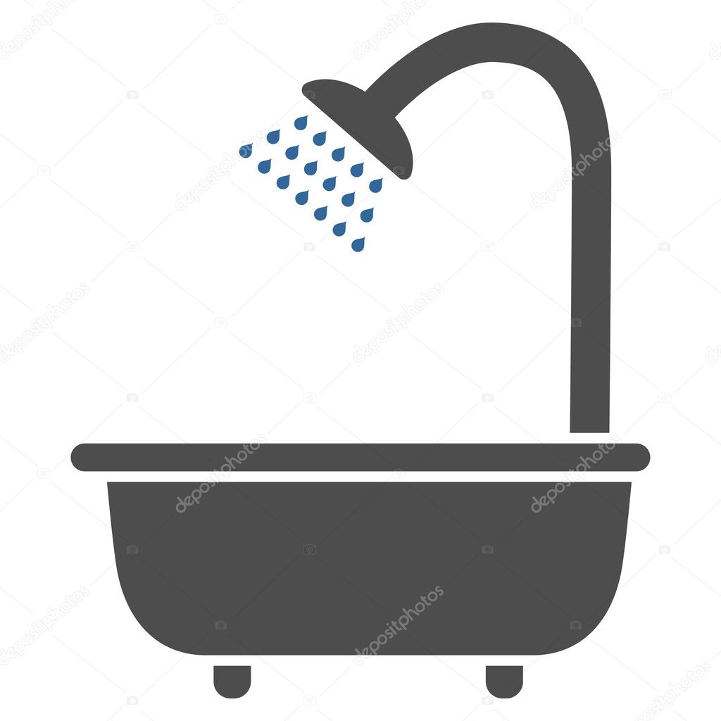 Bath Shower Flat Vector Icon
