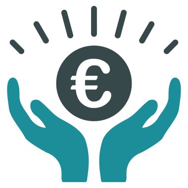 Euro refah düz vektör simgesi