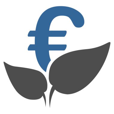 Euro tarım başlangıç düz vektör simgesi