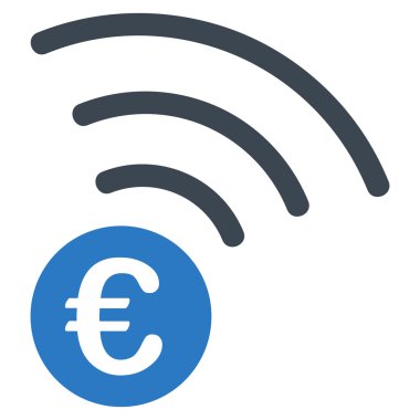 Euro ilan düz vektör simgesi