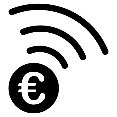 Euro ilan düz vektör simgesi