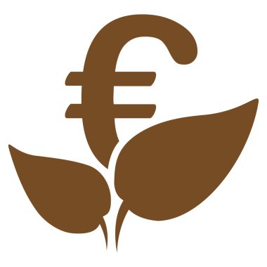 Euro tarım başlangıç düz vektör simgesi