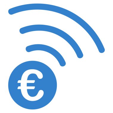 Euro ilan düz vektör simgesi