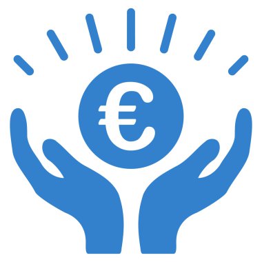 Euro refah düz vektör simgesi