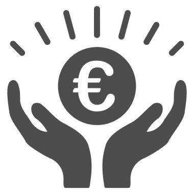 Euro refah düz vektör simgesi