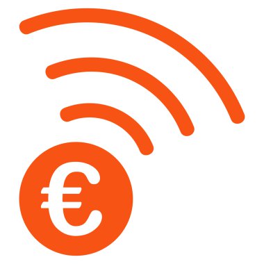 Euro ilan düz vektör simgesi