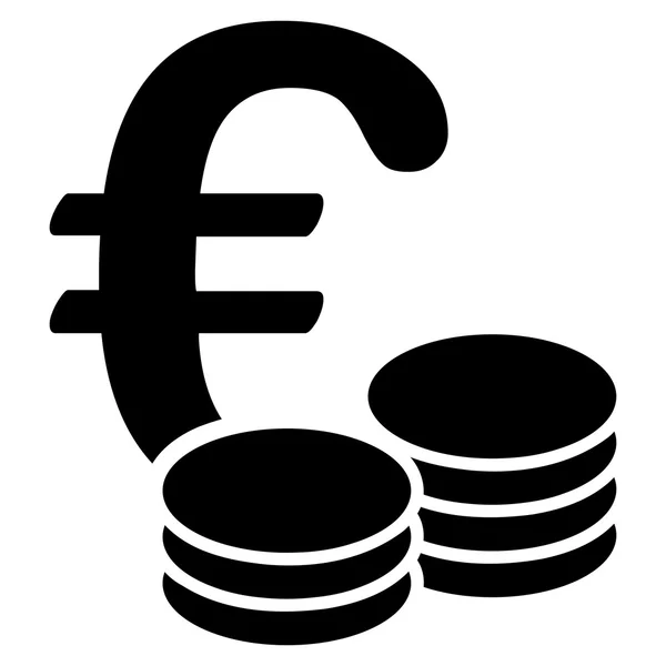 Euro mynt platt vektor symbol — Stock vektor