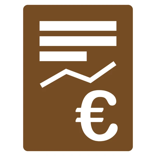 Euro Report Flat Vector Icon — Stock Vector