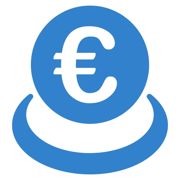 Euro storting platte Vector Icon — Stockvector