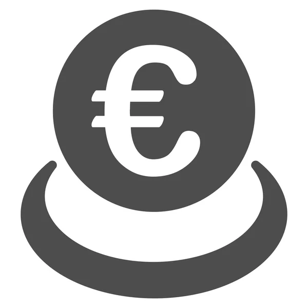 Ícone de vetor plano de depósito euro —  Vetores de Stock