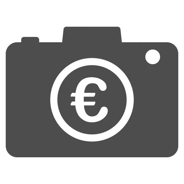 Euro fénykép lapos Vector Icon — Stock Vector