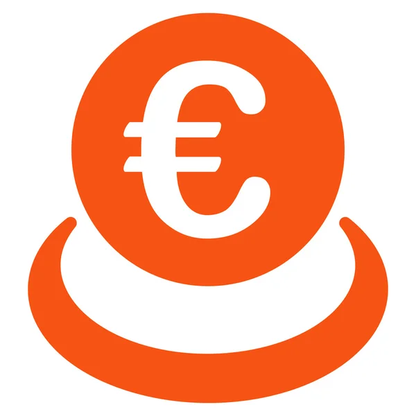 Depósito en euros plano Vector icono — Archivo Imágenes Vectoriales