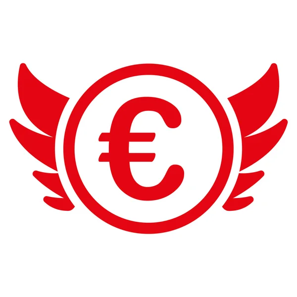 Euro Angel Investment Flat Vector Icono — Vector de stock