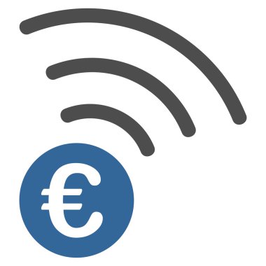 Euro ilan düz glif simgesi