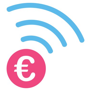 Euro ilan düz glif simgesi