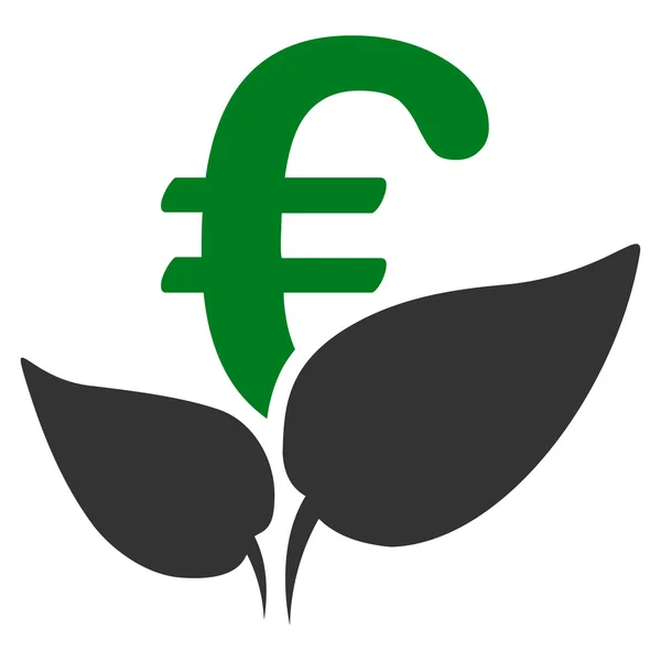 Euro Agricultura Startup Flat Glyph Icono — Foto de Stock