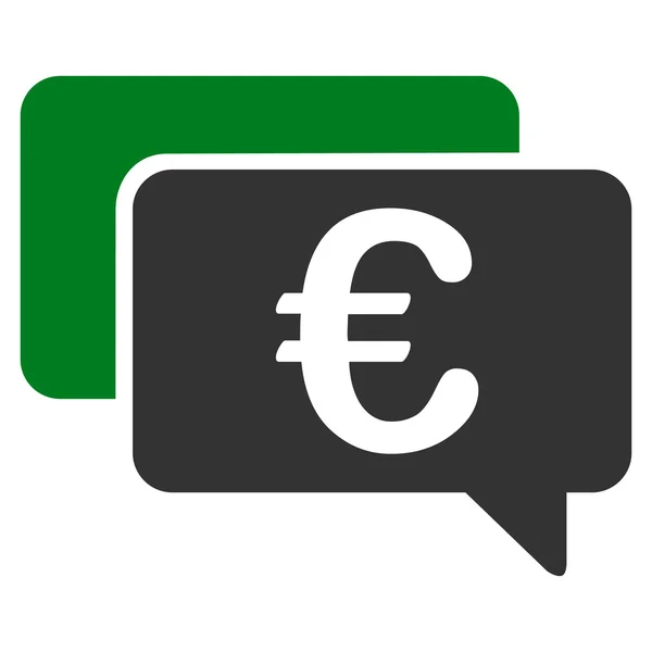 Platte Glyph berichtenpictogram euro — Stockfoto