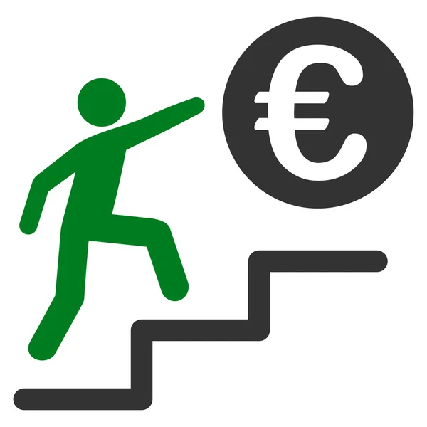 Euro Business stappen platte Glyph pictogram — Stockfoto