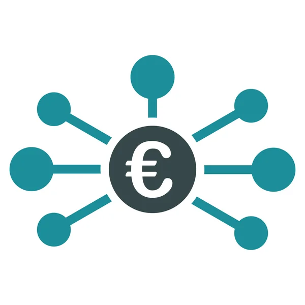 Euro betrekkingen platte Glyph pictogram — Stockfoto