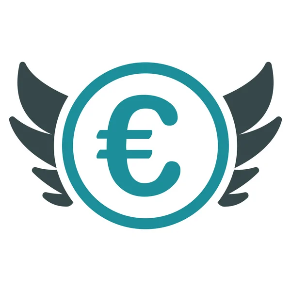 Euro Angel Investment Flat Glyph Icono —  Fotos de Stock