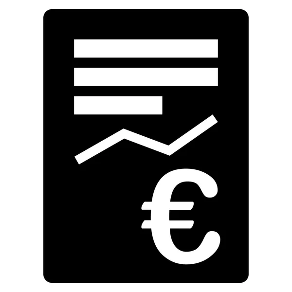 Relatório Euro Flat Glyph Icon — Fotografia de Stock