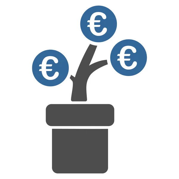 Eura strom Pot ploché glyf ikona — Stock fotografie