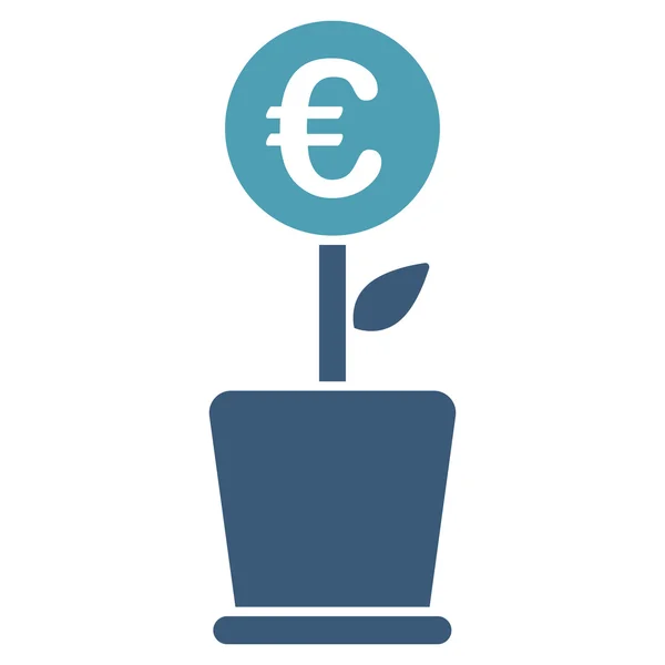 Euro Project Pot Flat Glyph Icono — Foto de Stock