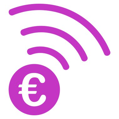 Euro ilan düz vektör simgesi