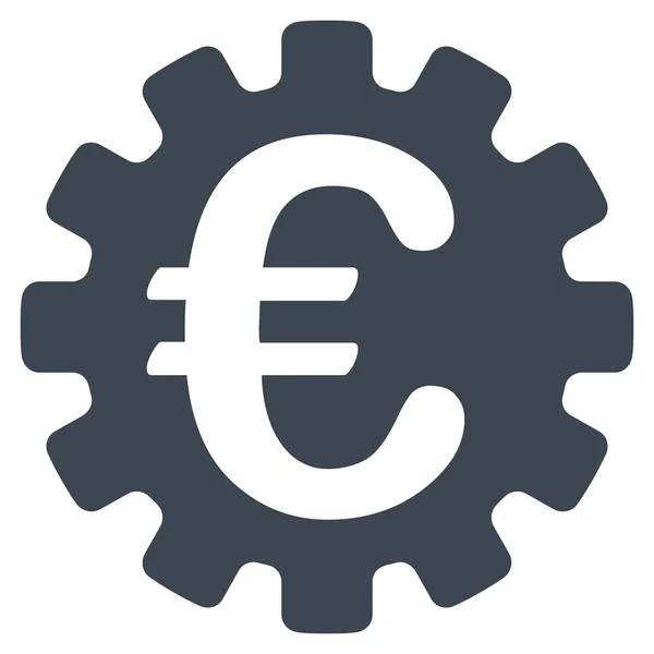 Euro Gear plat vector pictogram — Stockvector