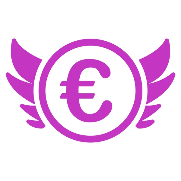 Euro angyal befektetés lapos Vector Icon — Stock Vector