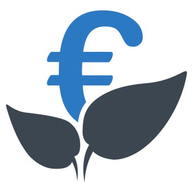 Euro tarım başlangıç düz glif simgesi