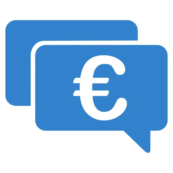 Platte Glyph berichtenpictogram euro — Stockfoto