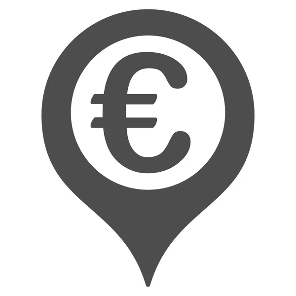 Euron Geotargeting platt Glyph ikonen — Stockfoto