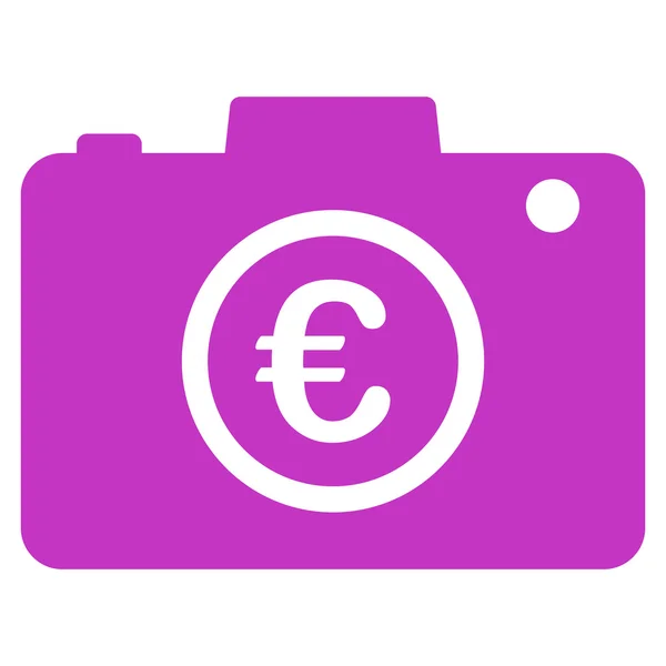Euro fotoğraf düz glif simgesi — Stok fotoğraf