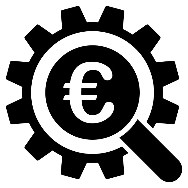 Euro Search Options Flat Glyph Icon — Stock Photo, Image