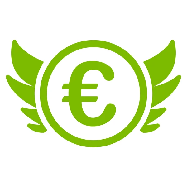 Euro Angel Investment Flat Glyph Icono — Foto de Stock