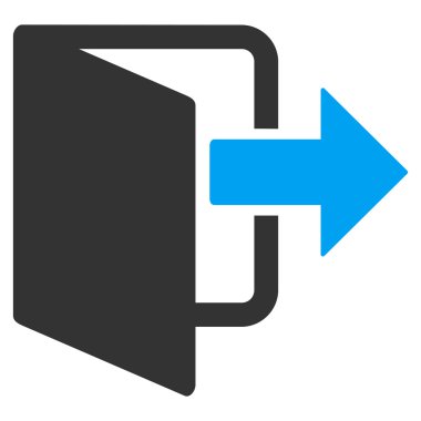 Çıkış kapı düz vektör simgesi