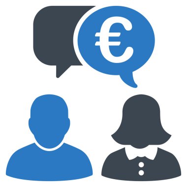 Avrupa sohbet düz glif simgesi