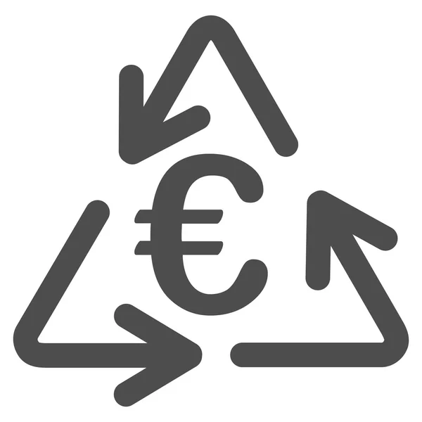 Euro Riciclaggio Icona del glifo piatto — Foto Stock