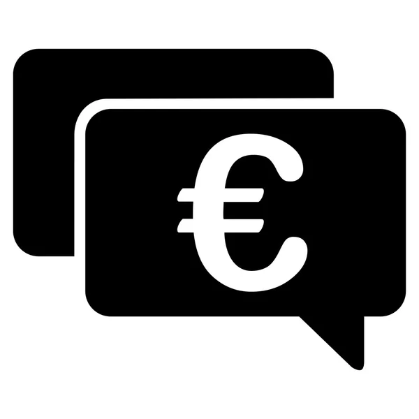 Euro Mensagens Flat Glyph Icon — Fotografia de Stock