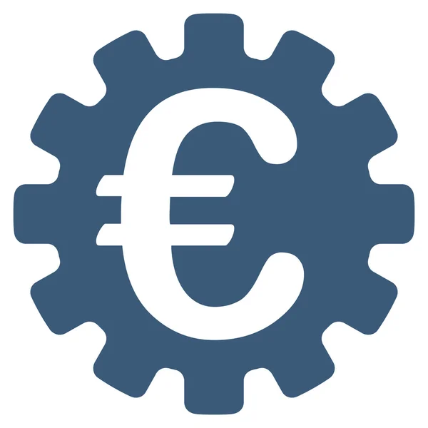 Ícone de glifo plana de engrenagem euro — Fotografia de Stock