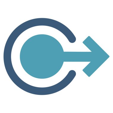 Oturum kapatma düz vektör simgesi