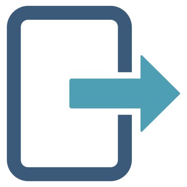 Çıkış kapı düz vektör simgesi