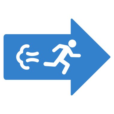 Çıkış yönünde düz vektör simgesi