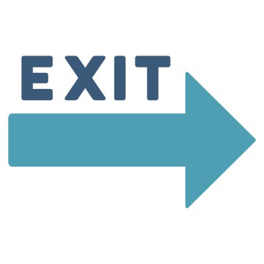 Çıkış ok düz vektör simgesi