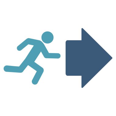 Çıkış yönünde düz vektör simgesi