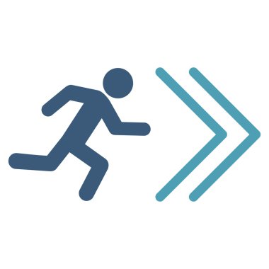 Çıkış yönünde düz vektör simgesi