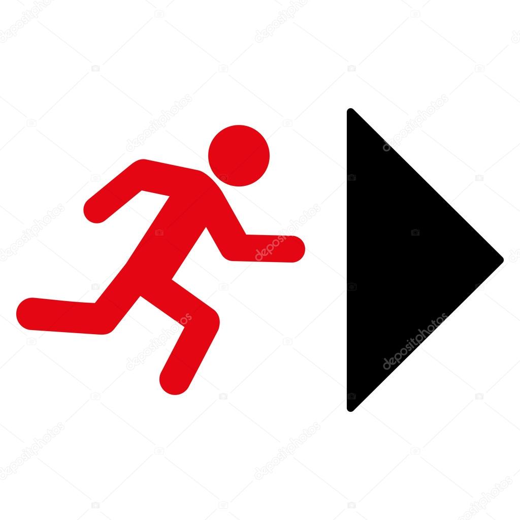 Exit Direction Flat Vector Icon