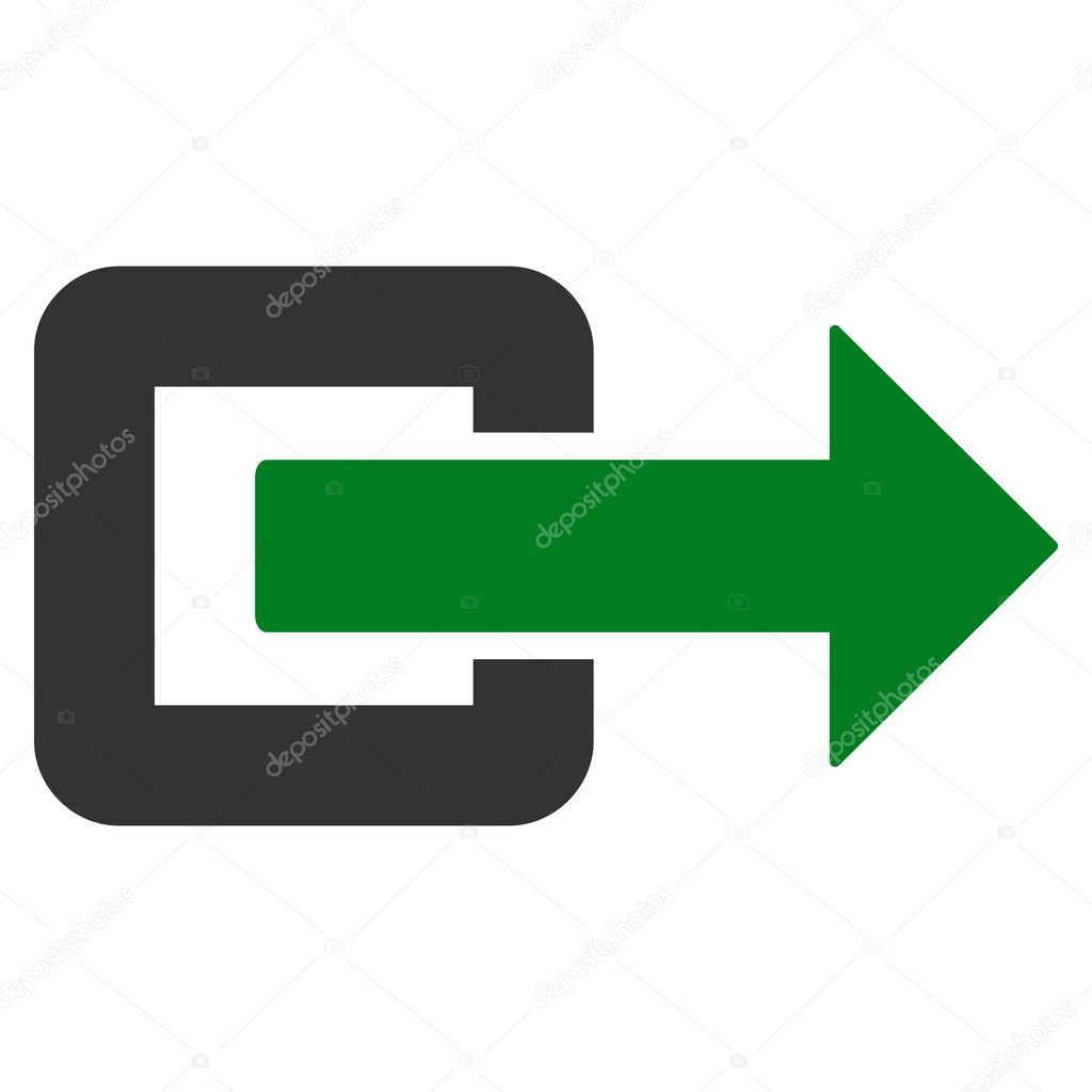 Exit Direction Flat Vector Icon