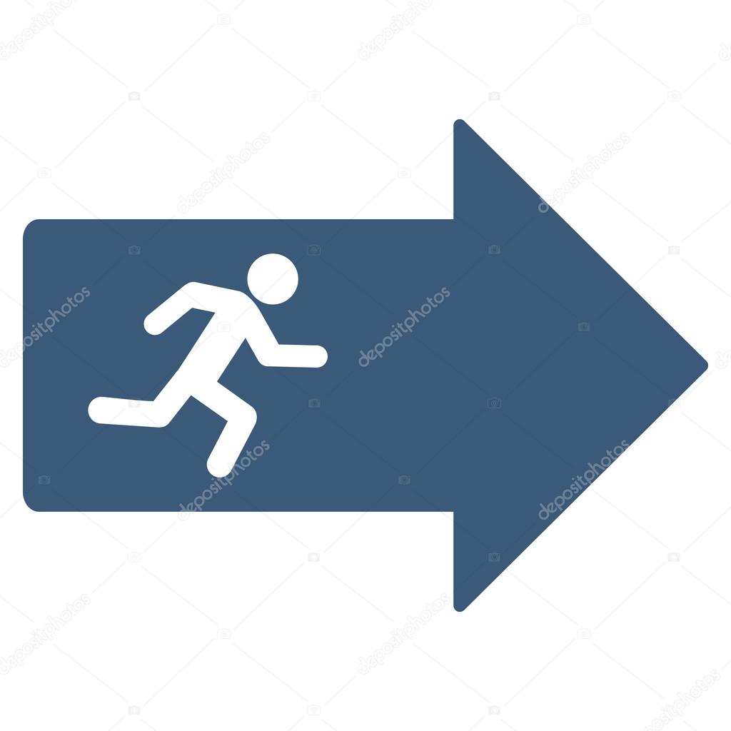 Exit Arrow Flat Vector Icon